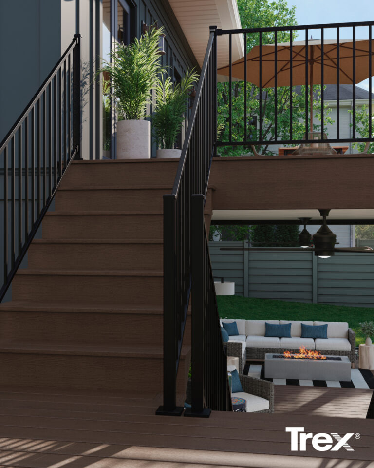 Photo of stairs on Trex Deck